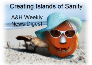 Halloween theme A&H Weekly News Digest flyer