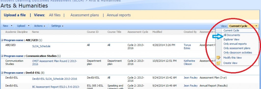 screenshot showing dropdown menu